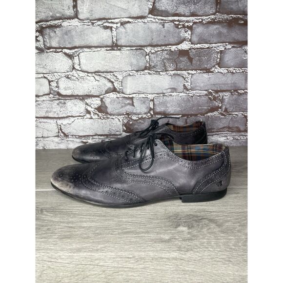 Bed Stu Dark Gray Leather Wing Tip Oxfords Lace Up Shoes Men Sz 10.5M US/43.5EU main image 5